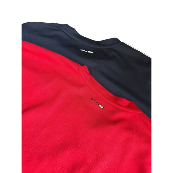 Adidas Men’s Performance Active 360 Gym T-Shirt Lot of 2 Red Navy Size Large L - Picture 2 of 10
